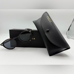 New Women’s CARFIA Designer Brown Tortoise Acetate Polarized Sunglasses